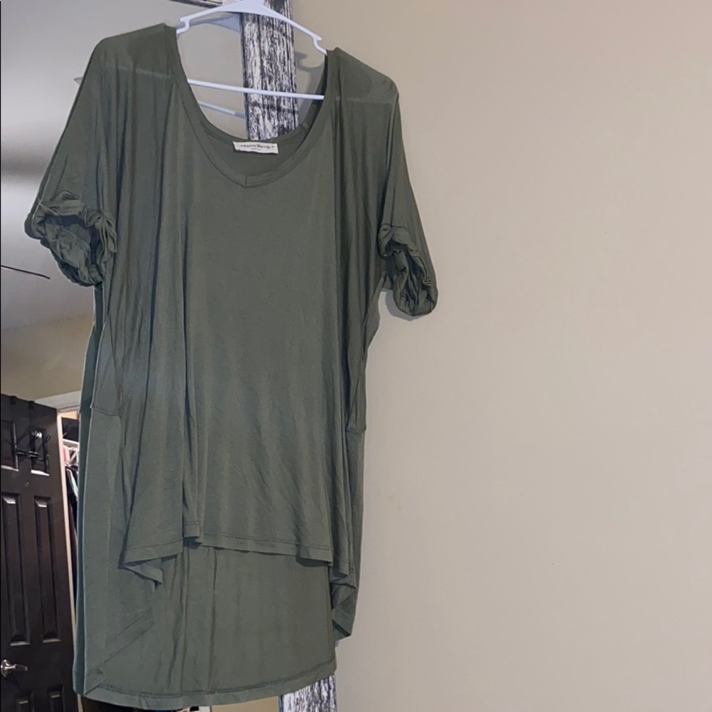 Army Green Oversized Shirt